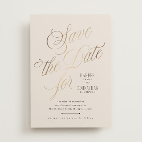 Foil-Pressed Save the Date Cards