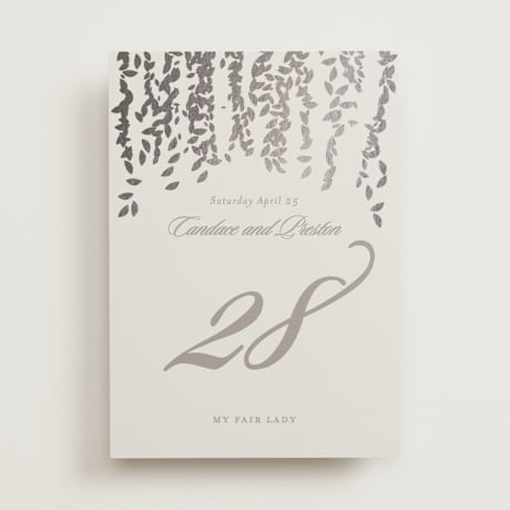 Foil-pressed Table Numbers