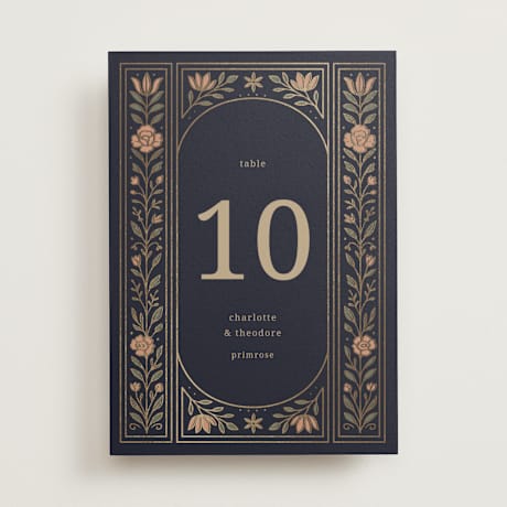 Foil-pressed Table Numbers