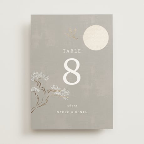 Foil-pressed Table Numbers