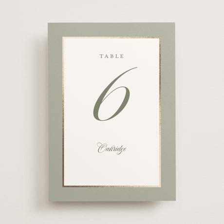 Foil-pressed Table Numbers