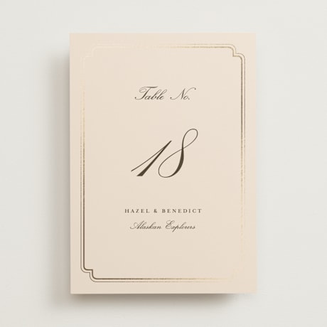 Foil-pressed Table Numbers