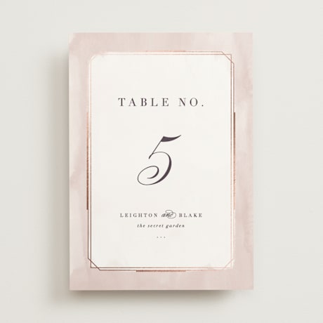 Foil-pressed Table Numbers