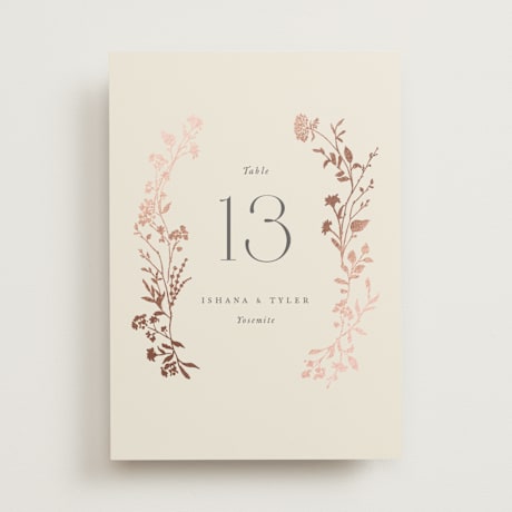 Foil-pressed Table Numbers