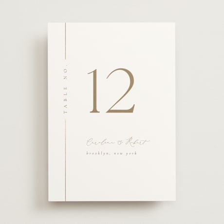 Foil-pressed Table Numbers