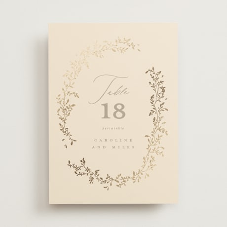 Foil-pressed Table Numbers