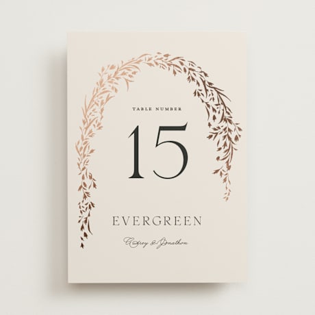 Foil-pressed Table Numbers