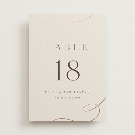 Foil-pressed Table Numbers