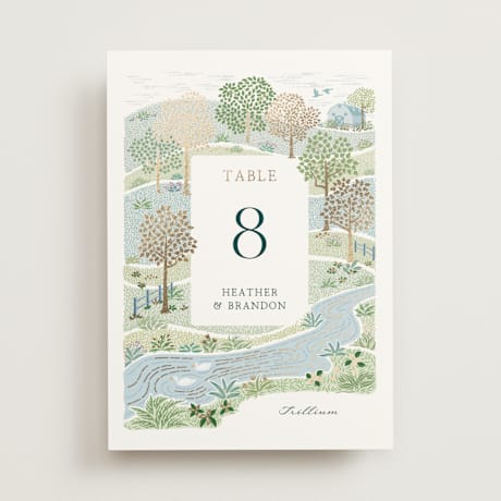 Foil-pressed Table Numbers