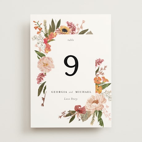 Foil-pressed Table Numbers
