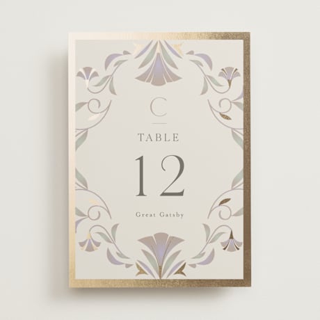Foil-pressed Table Numbers
