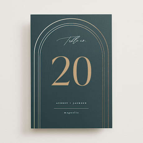 Foil-pressed Table Numbers