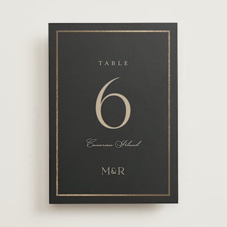 Foil-pressed Table Numbers