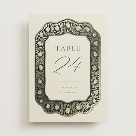 Foil-pressed Table Numbers