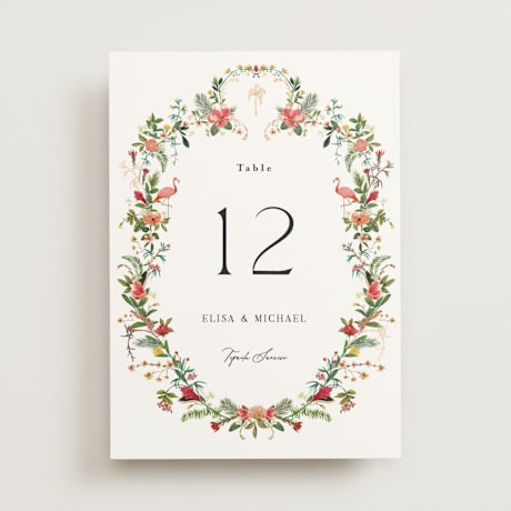 Foil-pressed Table Numbers