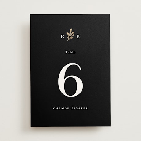 Foil-pressed Table Numbers