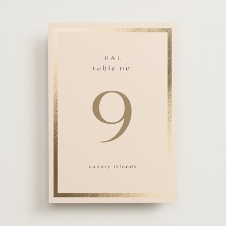 Foil-pressed Table Numbers