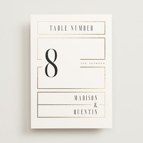 Foil-pressed Table Numbers