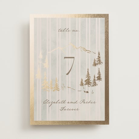 Foil-pressed Table Numbers