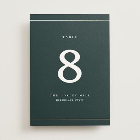 Foil-pressed Table Numbers