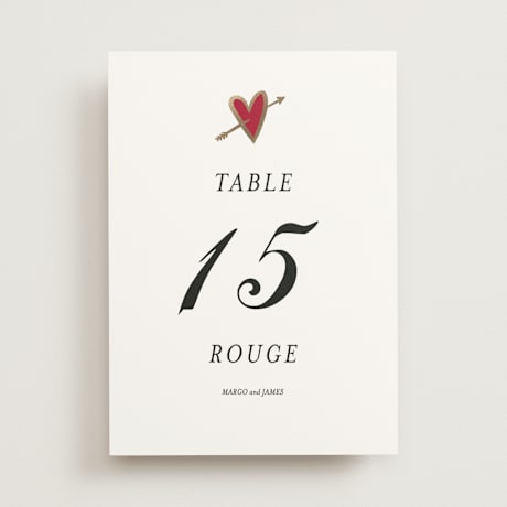 Foil-pressed Table Numbers