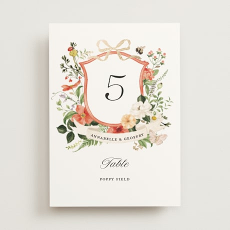 Foil-pressed Table Numbers