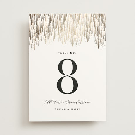 Foil-pressed Table Numbers
