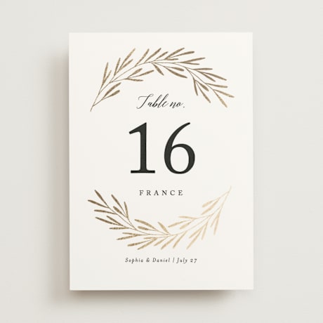 Table Numbers