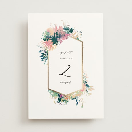 Foil-pressed Table Numbers