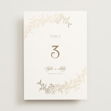 Foil-pressed Table Numbers