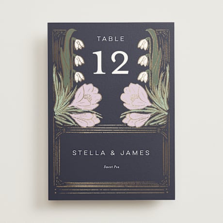 Foil-pressed Table Numbers