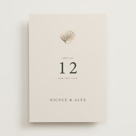 Foil-pressed Table Numbers