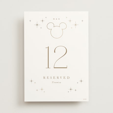 Foil-pressed Table Numbers