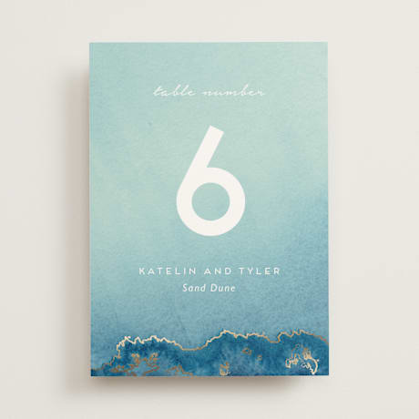 Foil-pressed Table Numbers