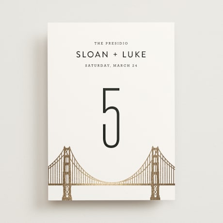 Foil-pressed Table Numbers