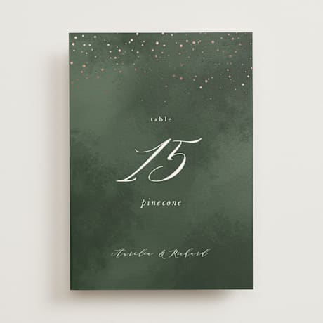 Foil-pressed Table Numbers