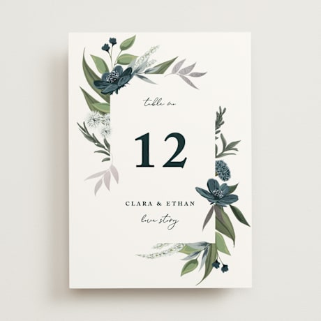 Foil-pressed Table Numbers