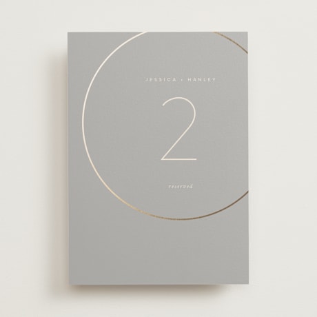 Foil-pressed Table Numbers