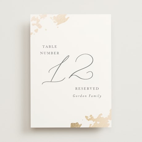Foil-pressed Table Numbers