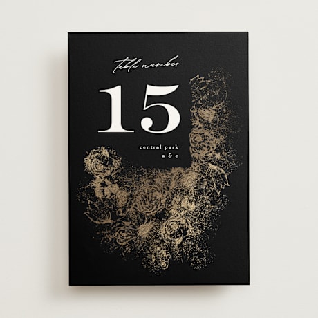 Foil-pressed Table Numbers