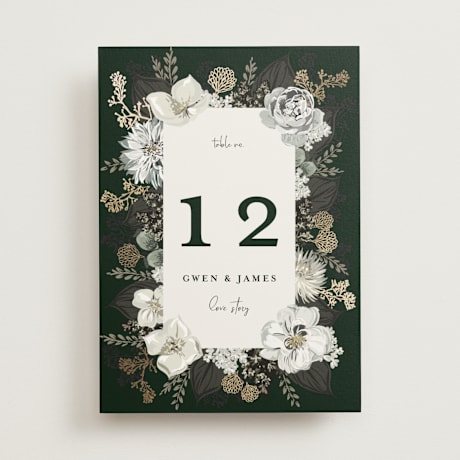 Foil-pressed Table Numbers