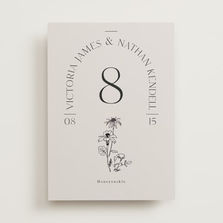 Foil-pressed Table Numbers