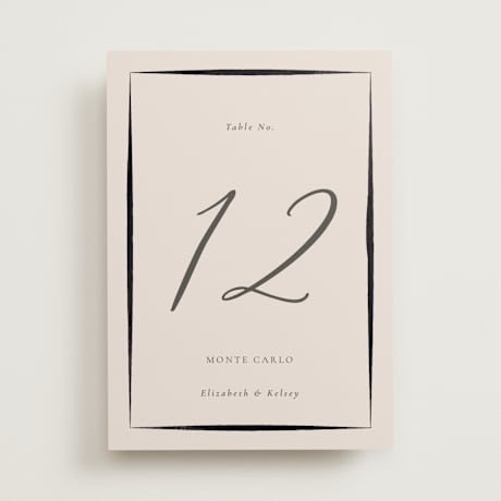 Foil-pressed Table Numbers