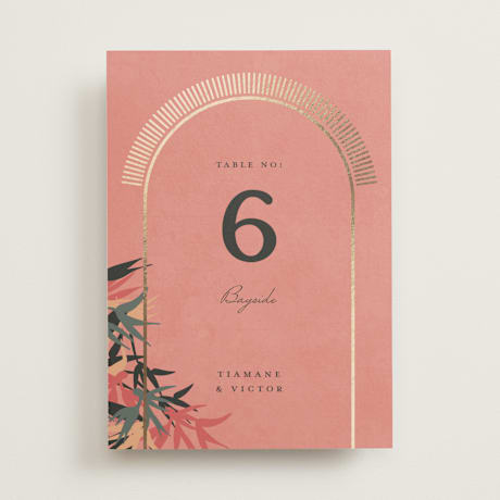 Foil-pressed Table Numbers