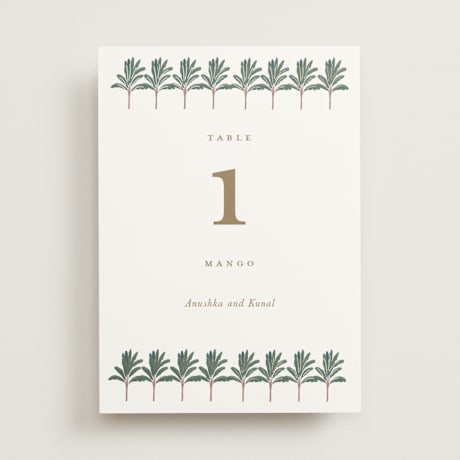 Foil-pressed Table Numbers