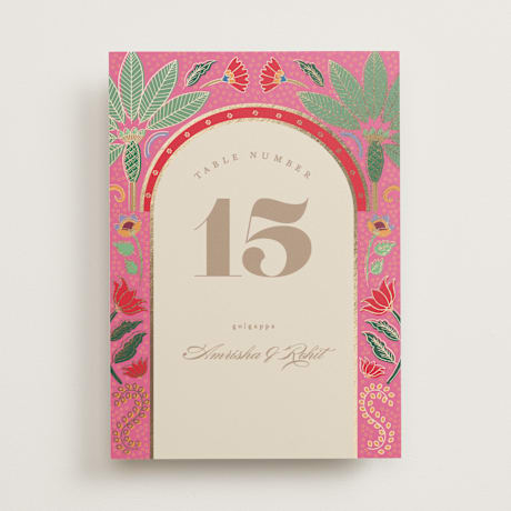 Foil-pressed Table Numbers