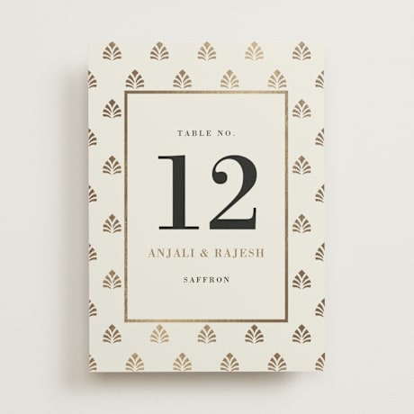 Foil-pressed Table Numbers