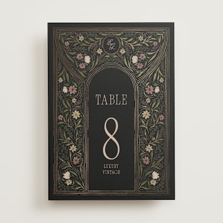 Foil-pressed Table Numbers