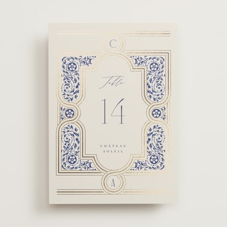 Foil-pressed Table Numbers