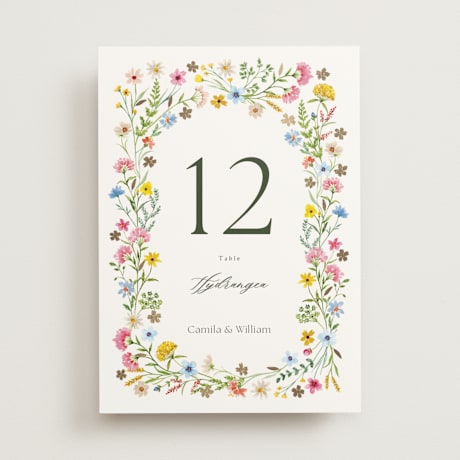 Foil-pressed Table Numbers